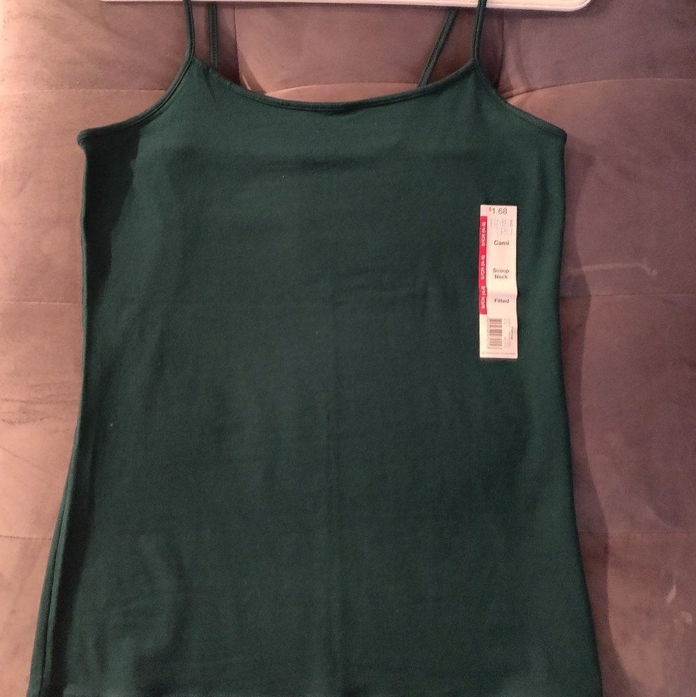 Green and tan/cream Cami Top